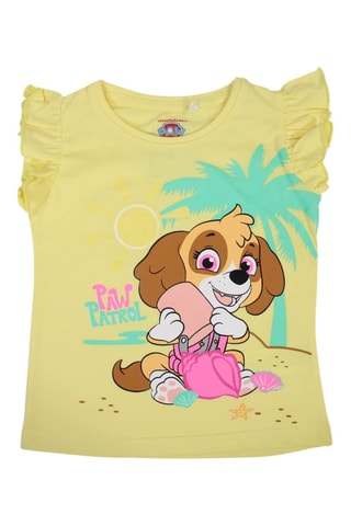 Camiseta Skye La Patrulla Canina - Azul, amarillo y marrón