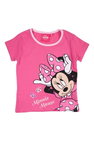 Camiseta y short Minnie Disney - Rosa - Blanco, negro y rosa
