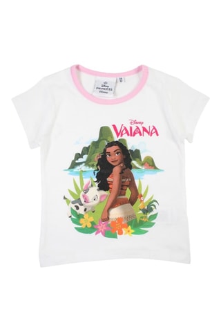 Camiseta y short Vaiana Disney - Blanco y rosa - Blanco
