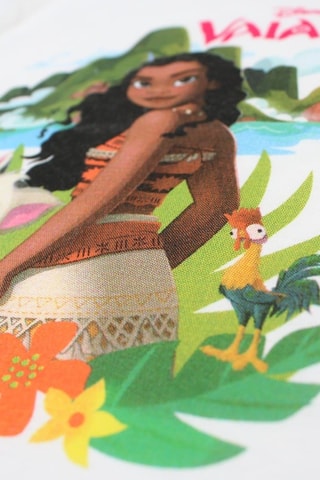 Camiseta y short Vaiana Disney - Blanco y rosa - Blanco