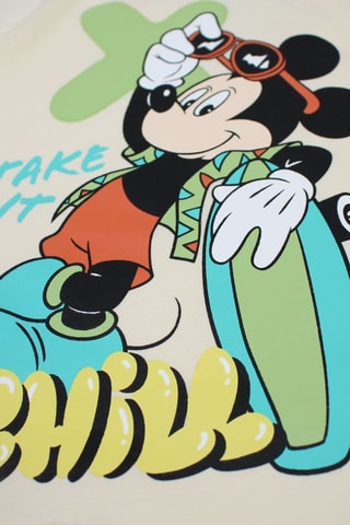 Camiseta Mickey Disney  - Beige, verde y amarillo