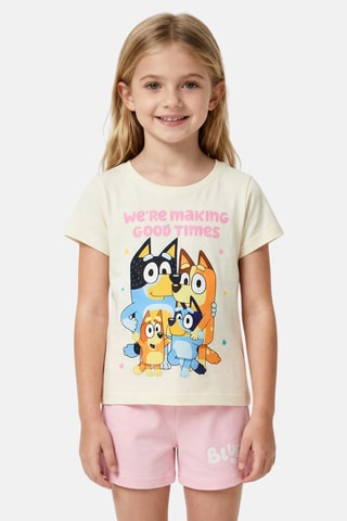 Camiseta y short Bluey - Rosa