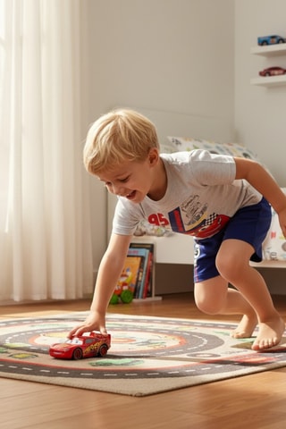 Camiseta y short Rayo McQueen Cars Disney Pixar - Azul marino