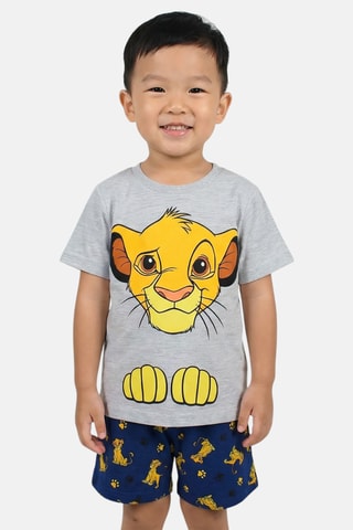 Camiseta y short Simba El Rey León Disney - Gris