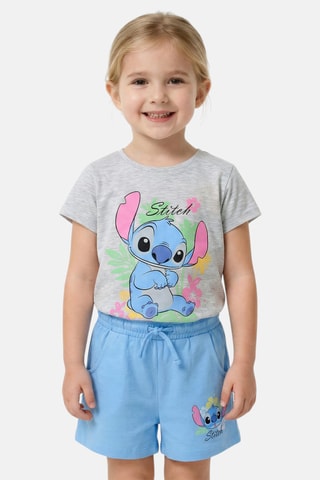 Camiseta y short Stitch Lilo y Stitch Disney - Gris