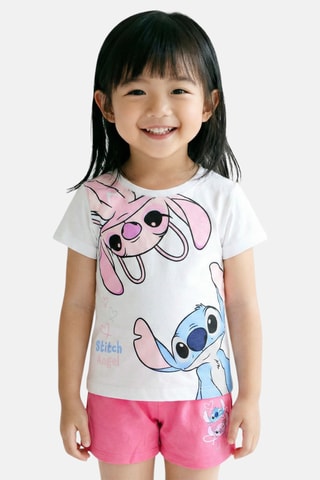 Camiseta y short Ángel y Stitch Lilo y Stitch Disney - Rosa