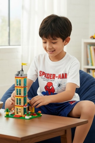 Camiseta y short Spider-man Los Vengadores Marvel - Blanco