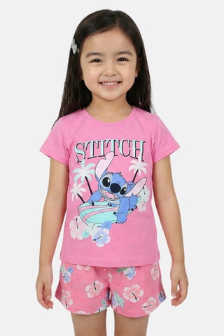 Camiseta y short Stitch Lilo y Stitch Disney - Rosa