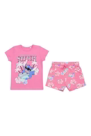 Camiseta y short Stitch Lilo y Stitch Disney - Rosa