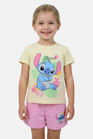 Camiseta y short Stitch Lilo y Stitch Disney - Amarillo