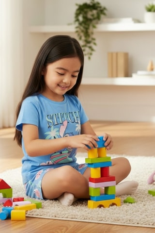 Camiseta y short Lilo y Stitch Disney - Azul