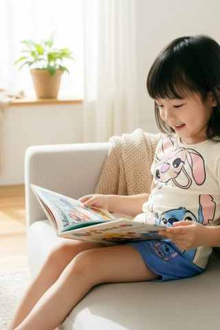 Camiseta y short Ángel y Stitch Lilo y Stitch Disney - Azul