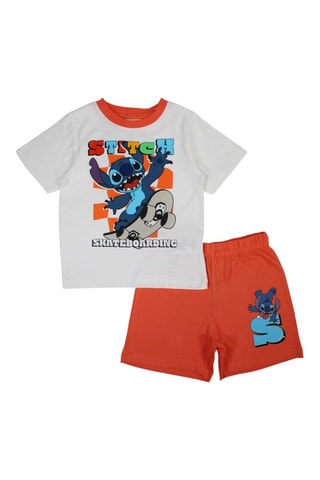 T-shirt e shorts Stitch Lilo e Stitch Disney  - Arancione