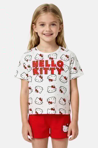 Camiseta y short Hello Kitty Sanrio - Rojo