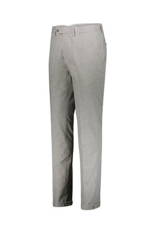 Pantalón de lino - Gris claro jaspeado