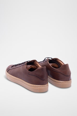 Zapatillas de piel - Marrón