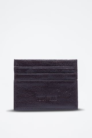Tarjetero de piel - Negro
