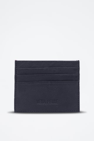 Tarjetero de piel - Negro