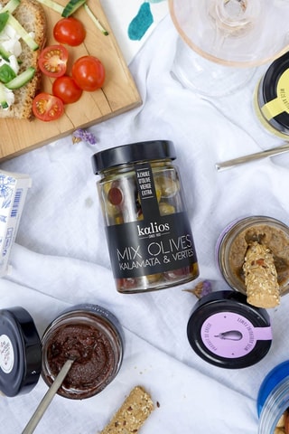 Mix olives kalamata & vertes à l'huile d'olive - 290 g