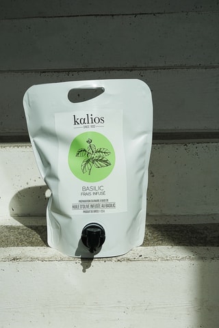 Huile d'olive infusée basilic - 2,5 l