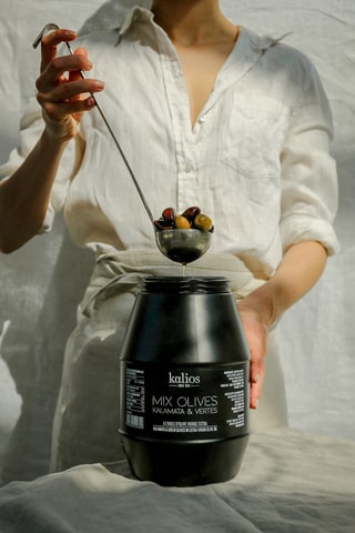 Mix olives kalamata & vertes à l'huile d'olive - 2 kg