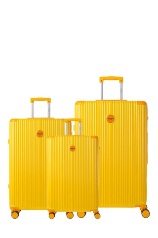 Set de 3 valises - Jaune - 55/65/75 cm - Murano