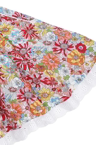 Falda - Turquesa y rojo