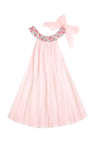 Vestido plisado - Rosa pastel