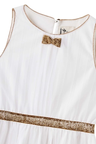 Vestido plisado - Blanco