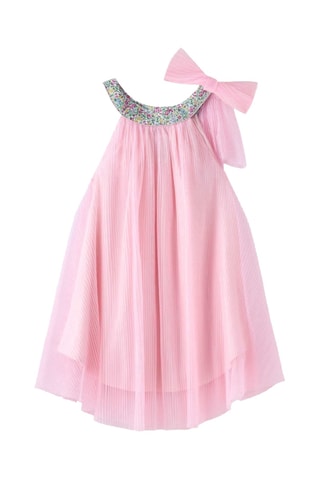 Vestido plisado - Rosa