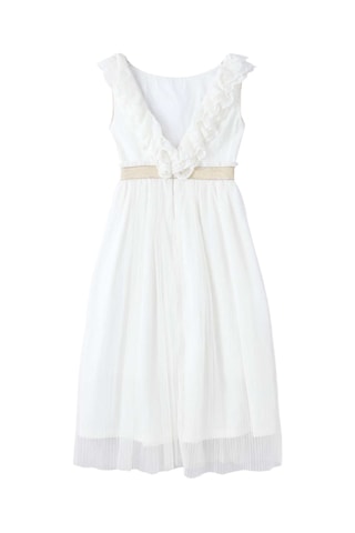 Vestido plisado - Blanco