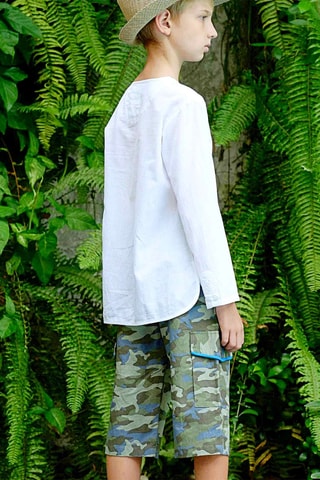 Bermudas de lino - Caqui