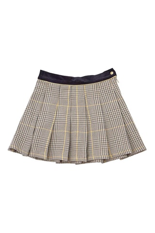 Falda plisada de lana - Gris