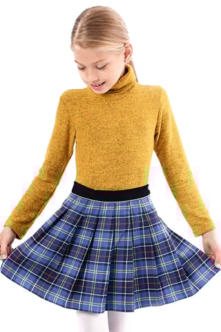 Falda plisada - Azul