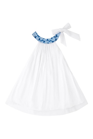 Vestido plisado - Blanco