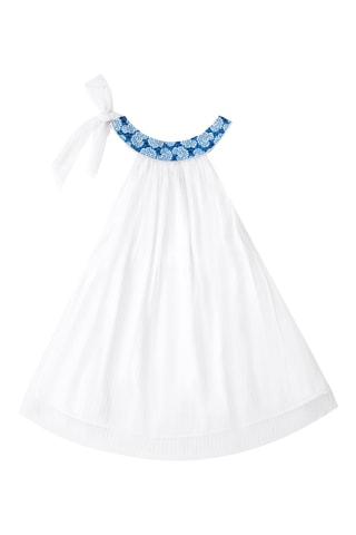 Vestido plisado - Blanco