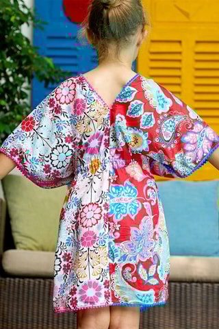 Vestido de playa - Rojo y blanco