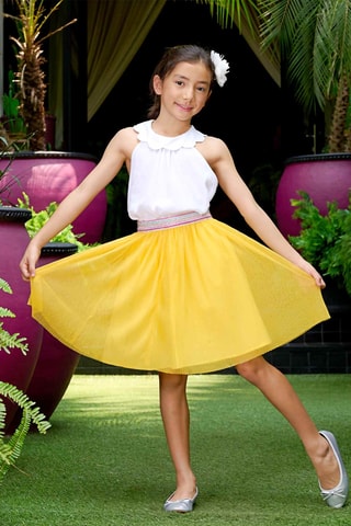 Falda plisada - Amarillo