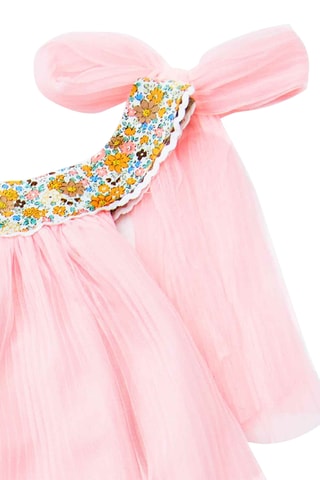 Vestido plisado - Rosa pastel