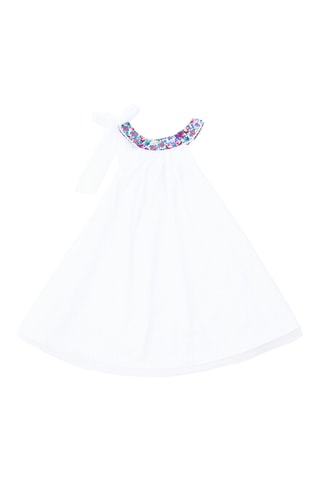 Vestido plisado - Blanco