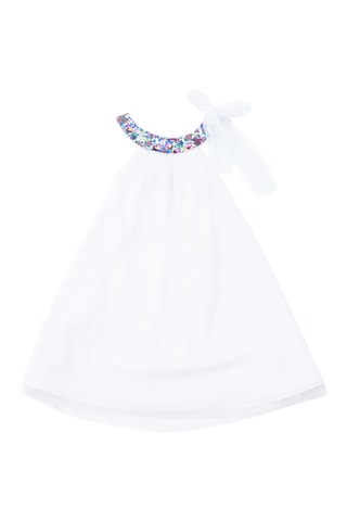 Vestido plisado - Blanco