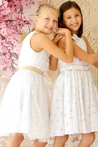 Vestido de lino - Blanco