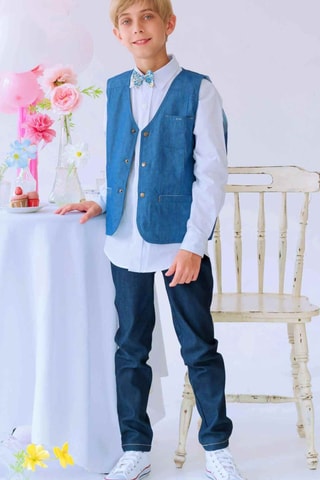 Vaquero de lino - Azul oscuro