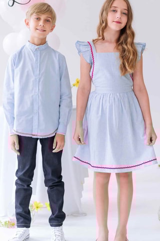 Vaquero de lino - Azul oscuro