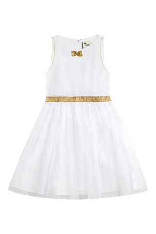 Vestido plisado - Blanco