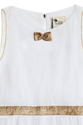 Vestido plisado - Blanco