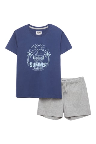 Pyjama - Paars en Gemêleerd Grijs