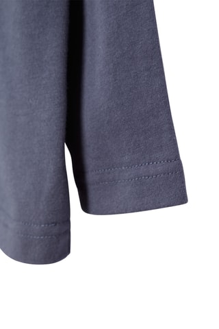 Pyjama - Marineblauw en Gemêleerd Lichtgrijs