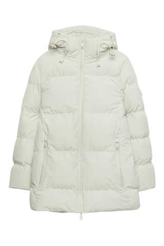 Gewatteerde Jas met Capuchon - Ivoorkleurig