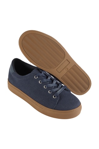 Leren Sneakers - Marineblauw